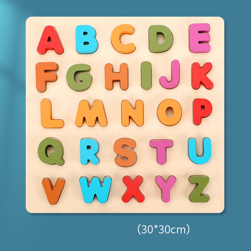 Wooden Colorful Digital Letters Cognitive Learning Toys - Huggies Baby